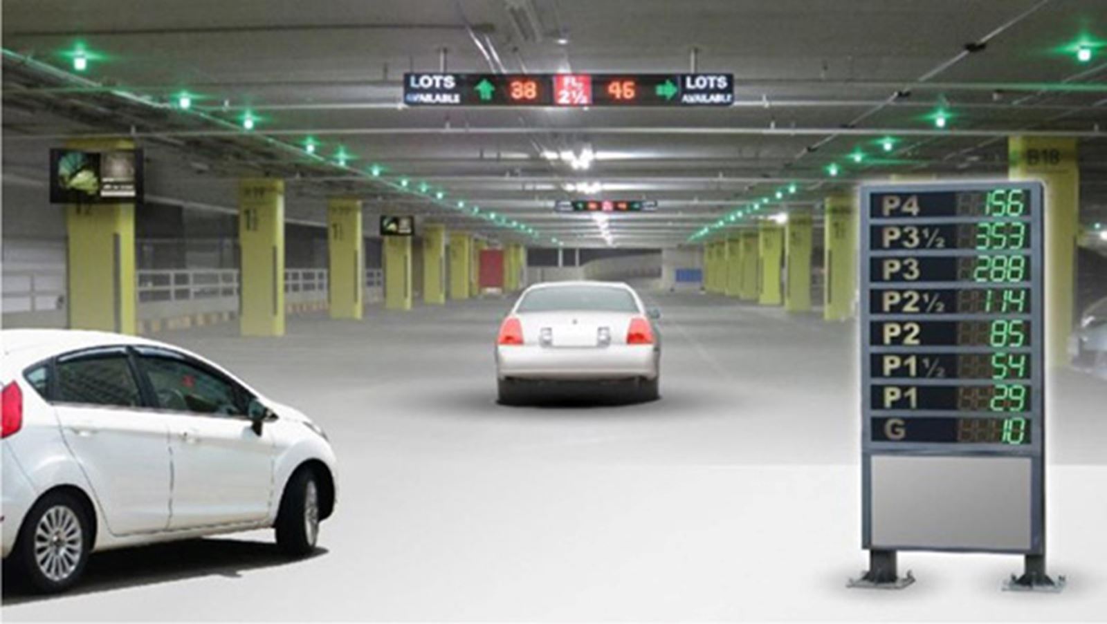 HỆ THỐNG NAVI PARKING ĐẾM XE VÀ HƯỚNG DẪN ĐẬU XE THÔNG MINH BẰNG SENSOR 