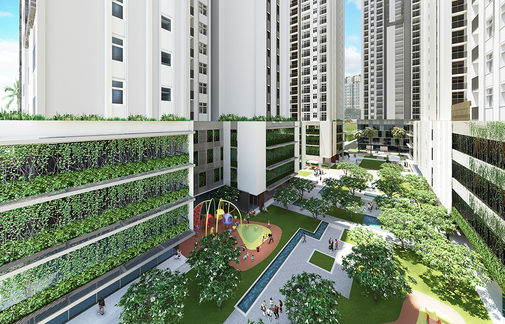 Một mô hình bãi đỗ xe trên cao được phát triển bởi đơn vị từ Singapore.