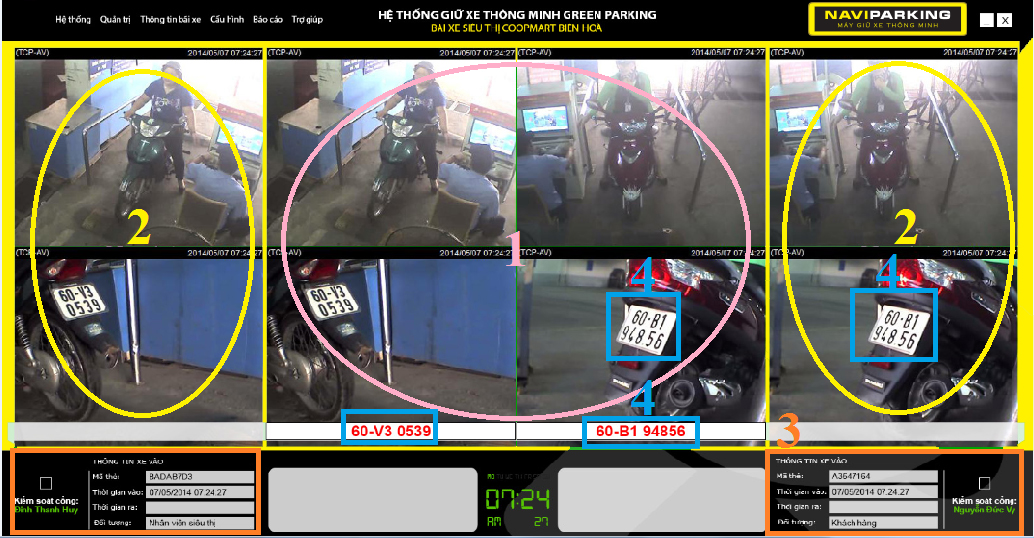 Kiểm soát lối vào phần mềm máy giữ xe thông minh