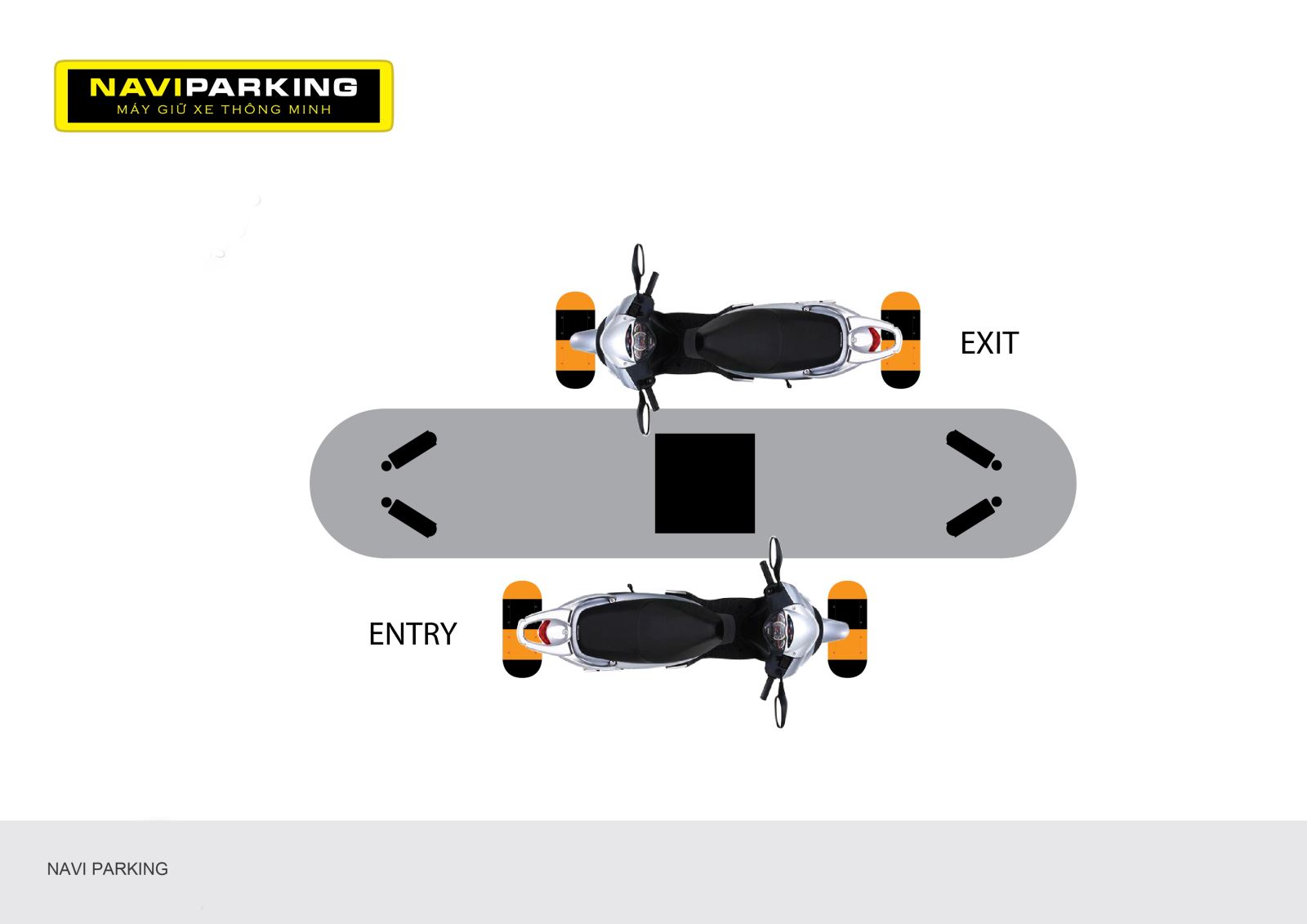 Sơ đồ bố trí máy giữ xe ECO