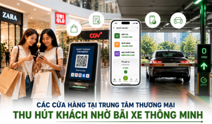 CÁC CỬA HÀNG TẠI TRUNG TÂM THƯƠNG MẠI THU HÚT KHÁCH NHỜ BÃI XE THÔNG MINH